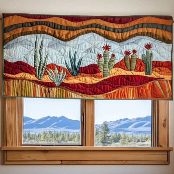 Arid Bloom Quilted Valance
