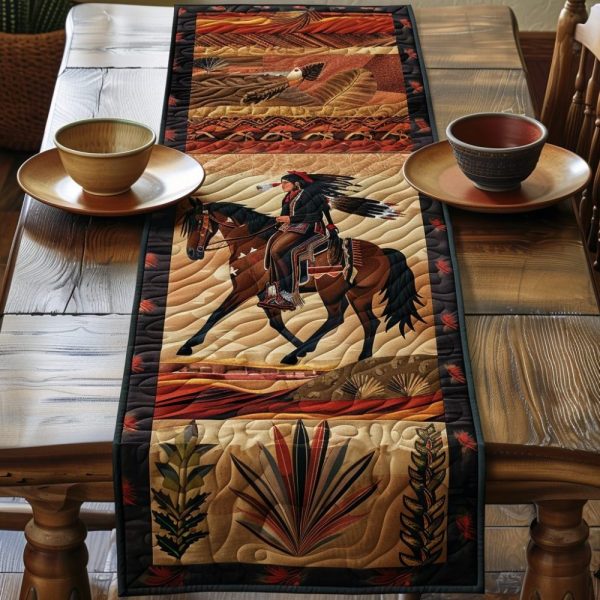 Artistic Running Horse Quilted Table Runner