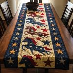 Artistic Running Horse Quilted Table Runner