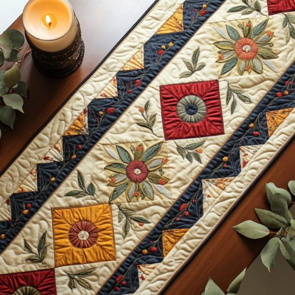 Autumn Delight Quilted Table Runner