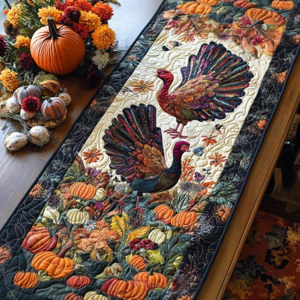Autumn Feastway Quilted Table Runner