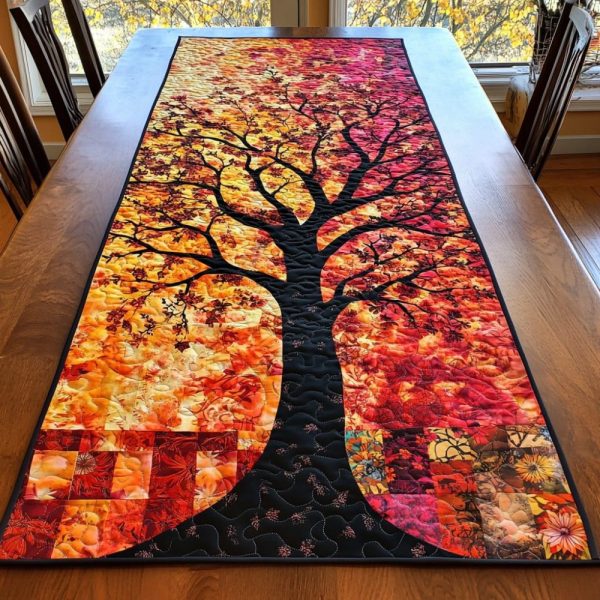 Autumn Field Quilted Table Runner