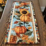 Autumn Harvest Joy Quilted Table Runner