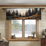 Autumn Pathway Glow Quilted Valance