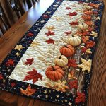 Pumpkin Quilted Table Runner
