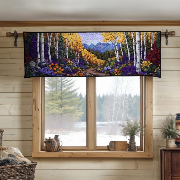Autumn Trail Quilted Valance