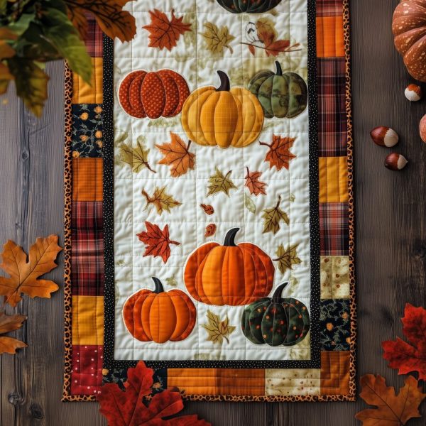 Autumn Whimsy Quilted Table Runner