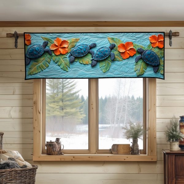 Azure Drift Quilted Valance