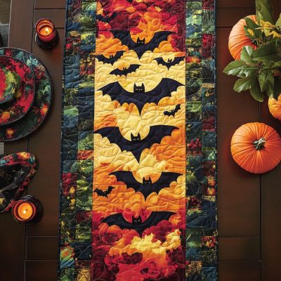 Bat Magic Quilted Table Runner