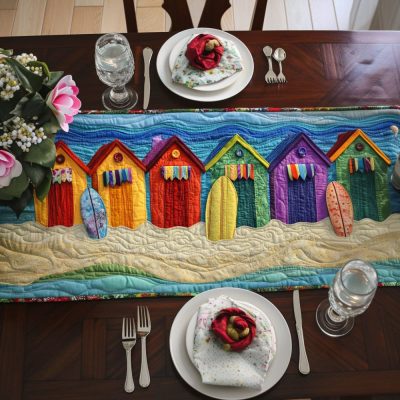 Beach House Vibes Quilted Table Runner