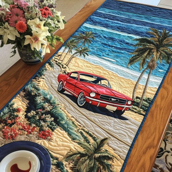 Beach Roadster Quilted Table Runner