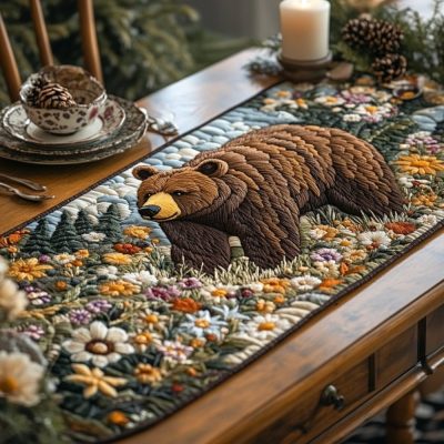 Bear Tracks Quilted Table Runner