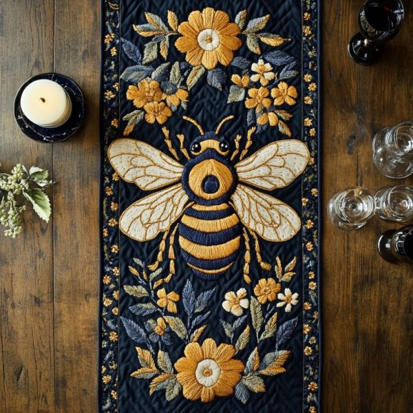 Bee Haven Quilted Table Runner