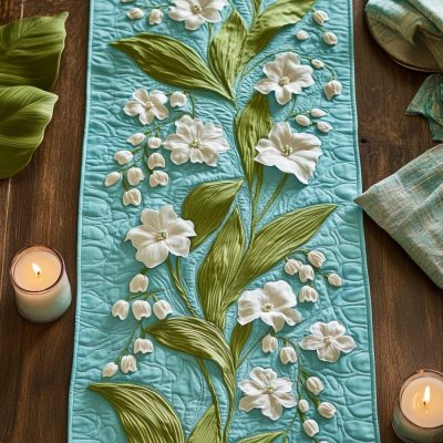 Bell Bloom Quilted Table Runner