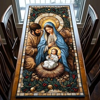 Angels Of The First Noel Quilted Table Runner