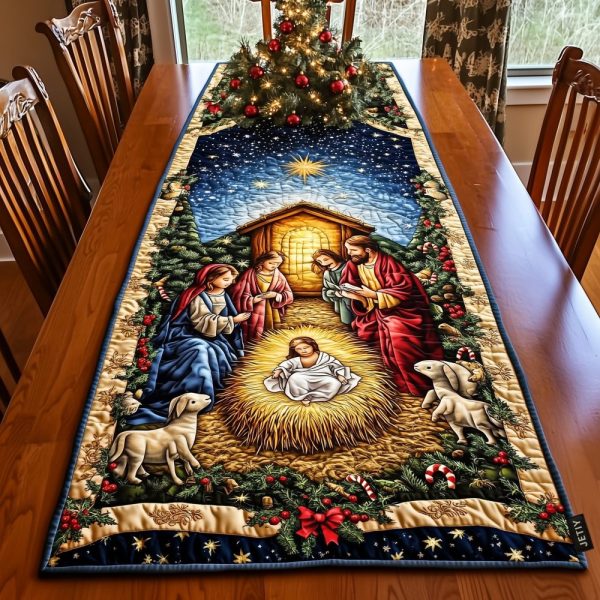 Bethlehem Star Quilted Table Runner