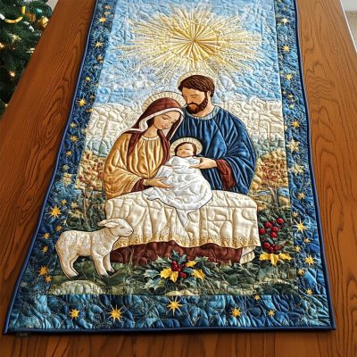 Blessed Manger Quilted Table Runner