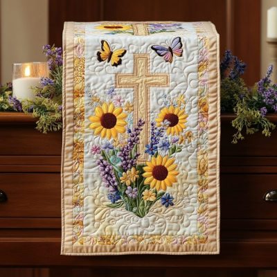 Blessed Path Quilted Table Runner
