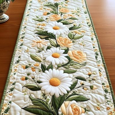 Blooming Beauty Quilted Table Runner
