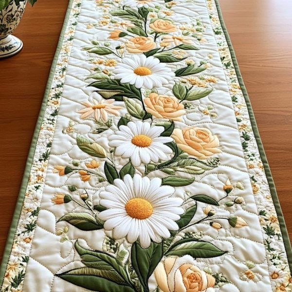 Blooming Beauty Quilted Table Runner