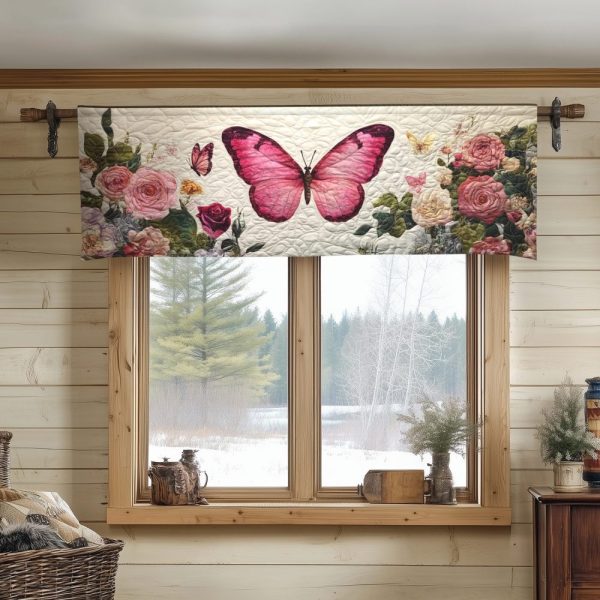 Blooming Wings Quilted Valance