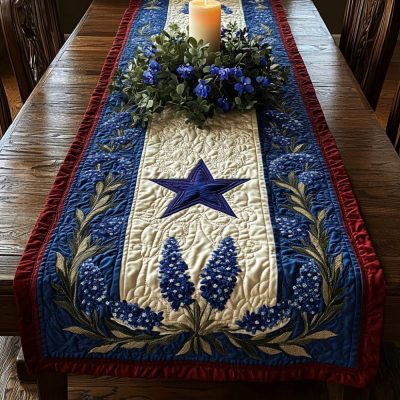 Blue Legacy Quilted Table Runner