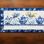 Blue Line Quilted Table Runner