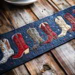 Blue Ranch Quilted Table Runner