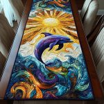Blue Wave Quilted Table Runner
