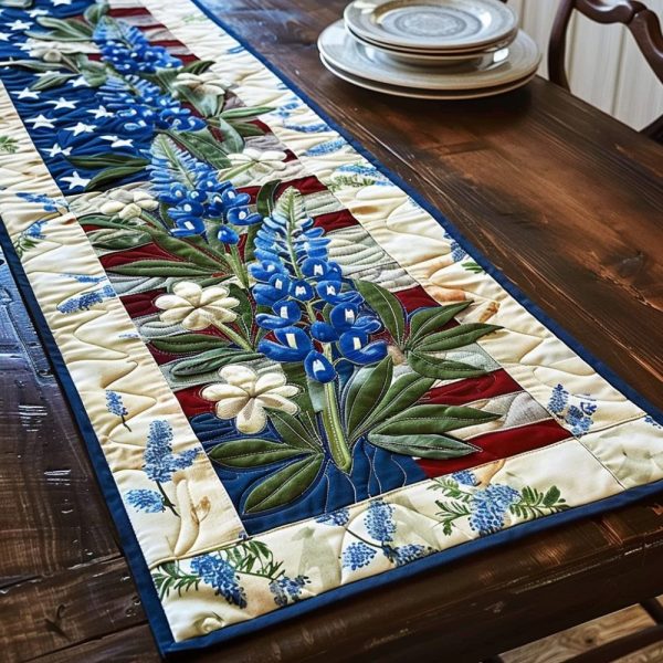 Bluebonnet Quilted Table Runner