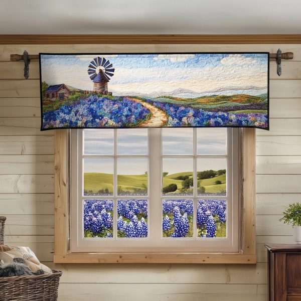 Bluebonnet Bliss Quilted Valance