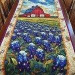 Bluebonnet Bloom Quilted Table Runner