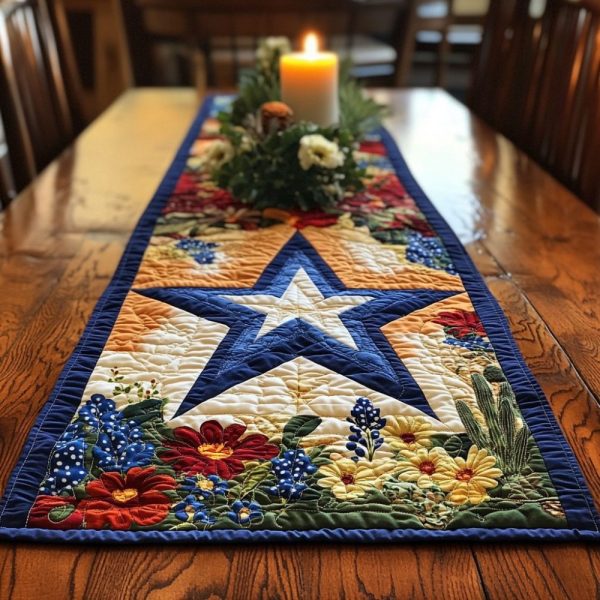 Bluebonnet Blooms Quilted Table Runner
