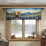 Bluebonnet Herd Quilted Valance