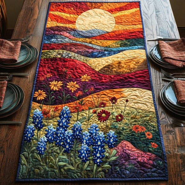 Bluebonnet Horizon Quilted Table Runner