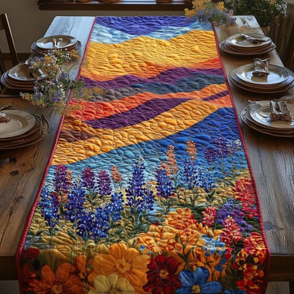 Bluebonnet Meadows Quilted Table Runner