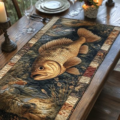Bluegill Charm Quilted Table Runner