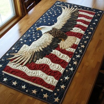 Bold Eagle Quilted Table Runner