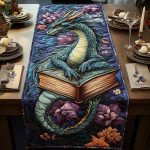 Book Serpent Quilted Table Runner