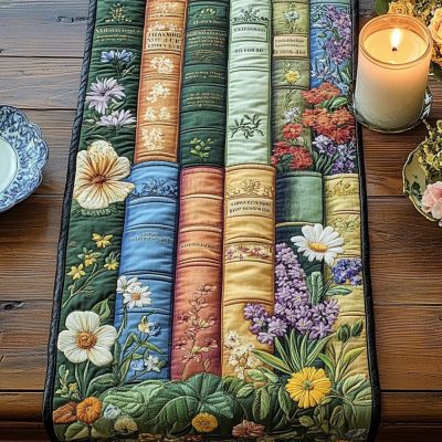 Bookish Garden Quilted Table Runner
