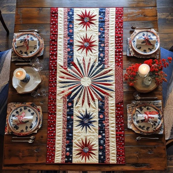 Bow Glory Quilted Table Runner