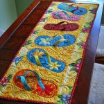 Bright Flip-Flop Getaway Quilted Table Runner