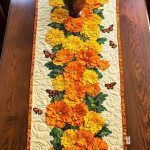 Bright Dia De Los Muertos Quilted Table Runner