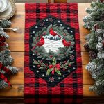Bright Wings Of Winter Quilted Table Runner