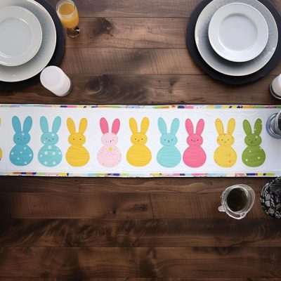 Bunny Hop Wonderland Quilted Table Runner