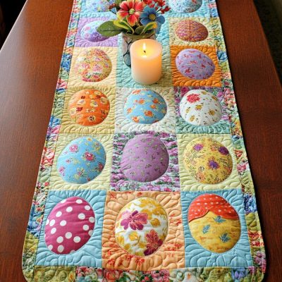Bunny Path Quilted Table Runner