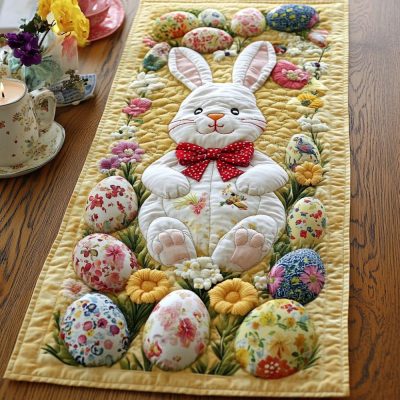 Bunny Yellow Haven Quilted Table Runner