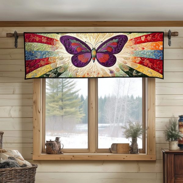 Butterfly Bliss Quilted Valance