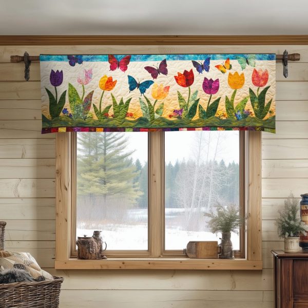 Butterfly Bliss Quilted Valance