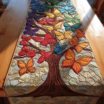 Butterfly Bloom Quilted Table Runner